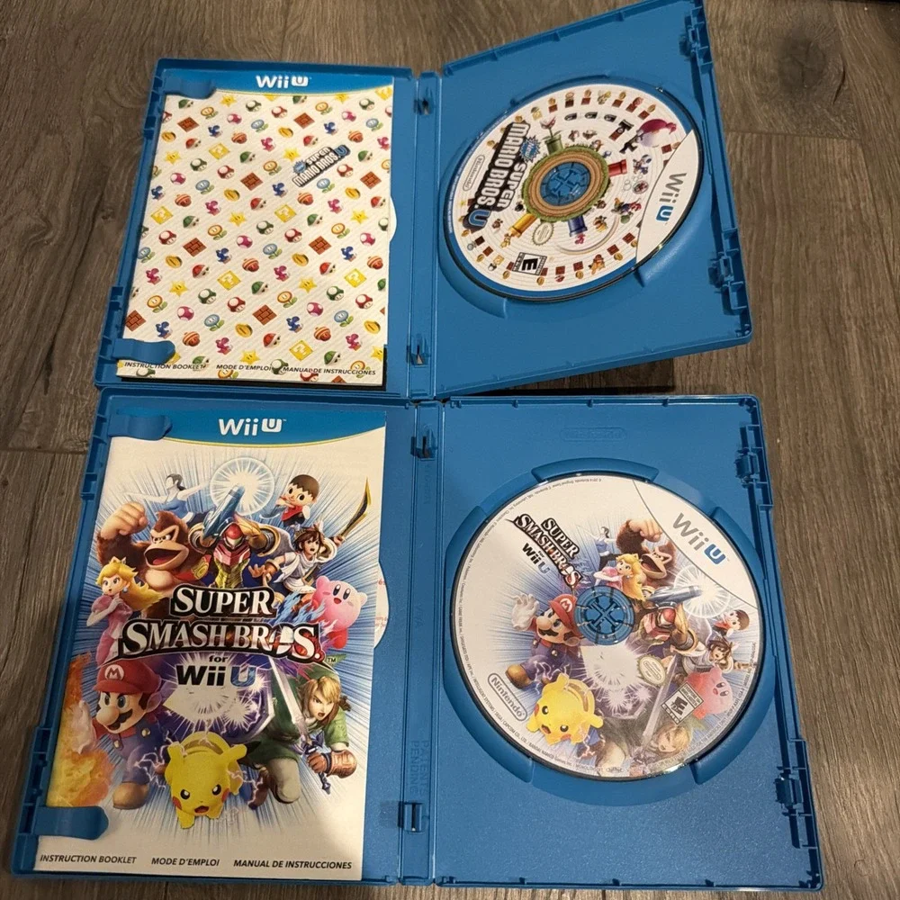Lot Of 3 Mario Games For The Wii U(Nintendo Wii U Games Bundle) Mario, Smash Bro